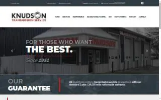 Knudson Transmission Services website