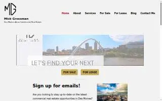 Mick Grossman, Commercial Real Estate Agent website