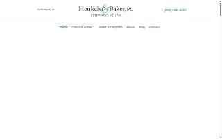Henkels & Baker PC website