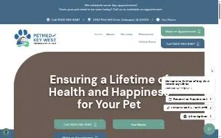 PetMed of Key West Veterinary Clinic website