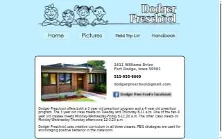 Dodger Preschool website