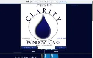 Clarity Window Care website