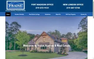 Fraise Auction & Real Estate website