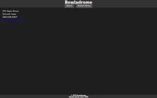 Bowladrome Inc website