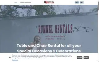 Rummel Rentals Tables & Chairs website