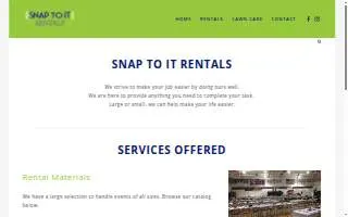 Snap To It Rentals L.L.C. website