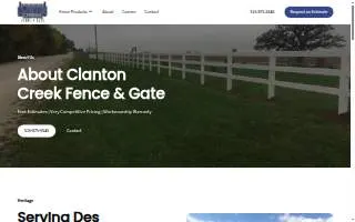 Clanton Creek Fence & Gate website