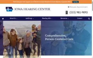 Iowa Hearing Center of Indianola website