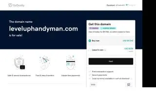 Level Up Handyman website