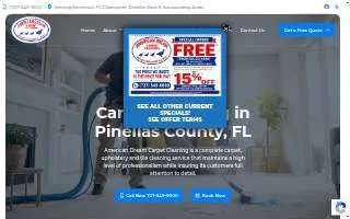 American Dream Carpet Cleaning of Iowa City website