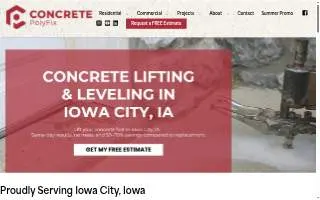 Concrete PolyFix of Iowa City website