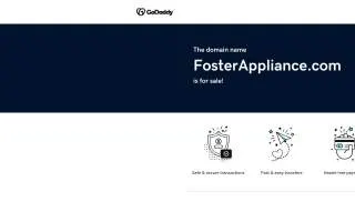 Foster Appliance of Iowa City website