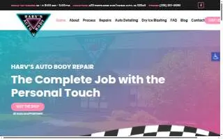 Harv's Auto Body Repair website