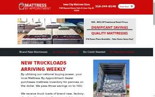 Mattress By Appointment Iowa City website