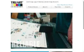 Tru Art Color Graphics website