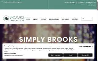Brooks Funeral Care of Johnston website