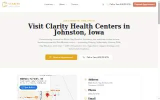 Clarity Chiropractic website