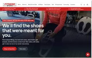 Fitness Sports - Running & Walking Shoe Store website