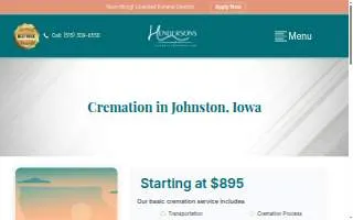 Hendersons Funeral & Cremation Care website