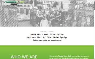 Powdertown Golf website