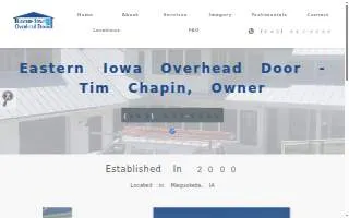 Eastern Iowa Overhead Door of Le Mars website