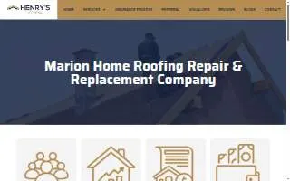 Henry's Roofing website