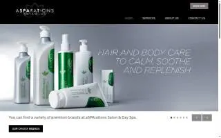 aSPArations Salon and Day Spa website