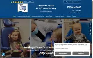 Children's Dental Center Of Mason City website