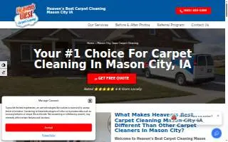 Heaven's Best Carpet Cleaning Mason City IA website