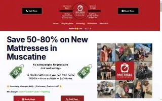 Discount Mattress Muscatine website