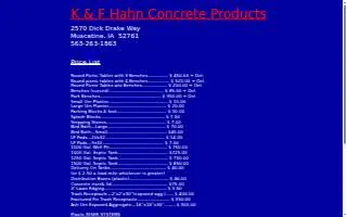 Hahn Concrete Products website