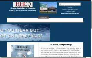 Hearing HealthCare of Muscatine website