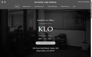 Kundel Law Office website