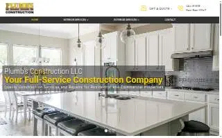 Plumb's Construction LLC website