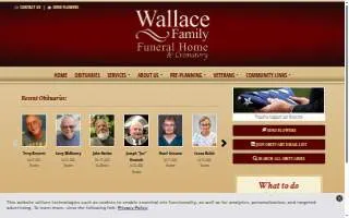 Wallace Family Funeral Home website