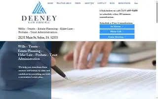 Deeney Law Firm, PLC website
