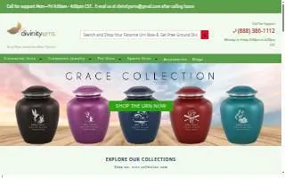 Divinity Urns website