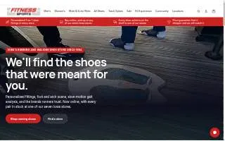 Fitness Sports - Running & Walking Shoe Store website