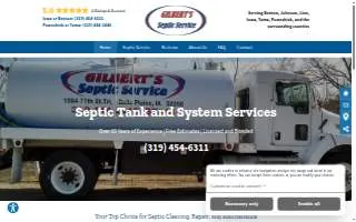 Gilbert's Septic Service website