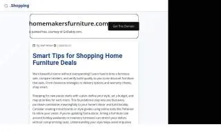 Homemakers Furniture of Norwalk website