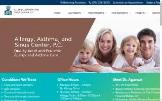 Allergy, Asthma, and Sinus Center, P.C. of Pella website