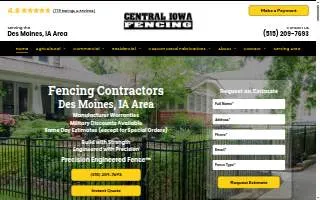 Barlow Co. Fence and Decks of Pella website