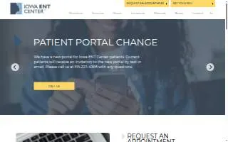 Iowa ENT Center, PLLC website