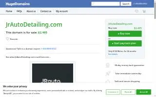 JR Auto Detailing website