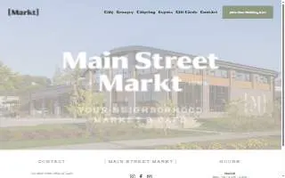 Main Street Markt website