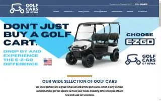 Golf Cars Of Iowa website