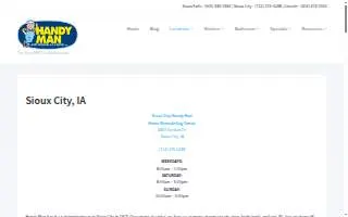 Handy Man Home Remodeling Center website