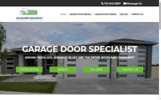 LCC Garage Door Specialists website