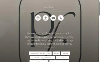 Pureform Reformer Studio website