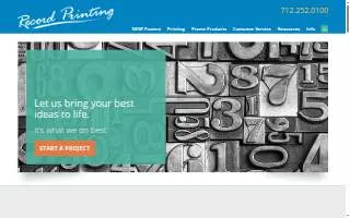 Record Printing & Copy Center website